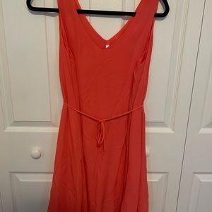 NWT PinkBlush Maternity Coral Sleeveless V-Neck Dress Large